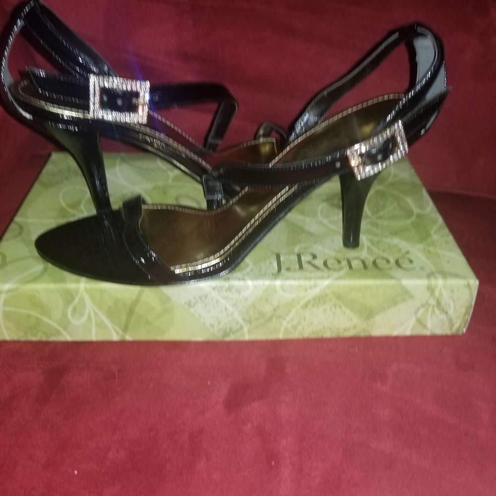 Women Strapped Black Heels